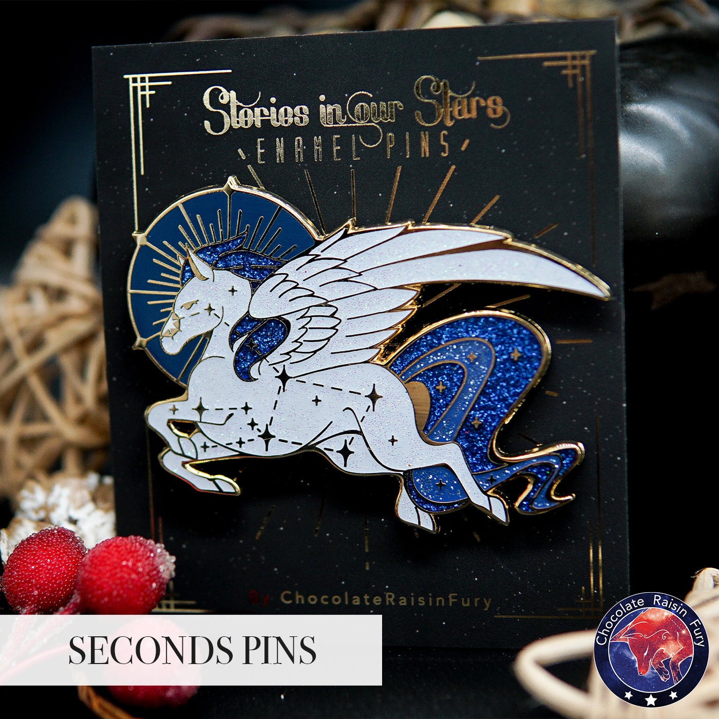 Pegasus Constellation **SECONDS** Enamel Pin