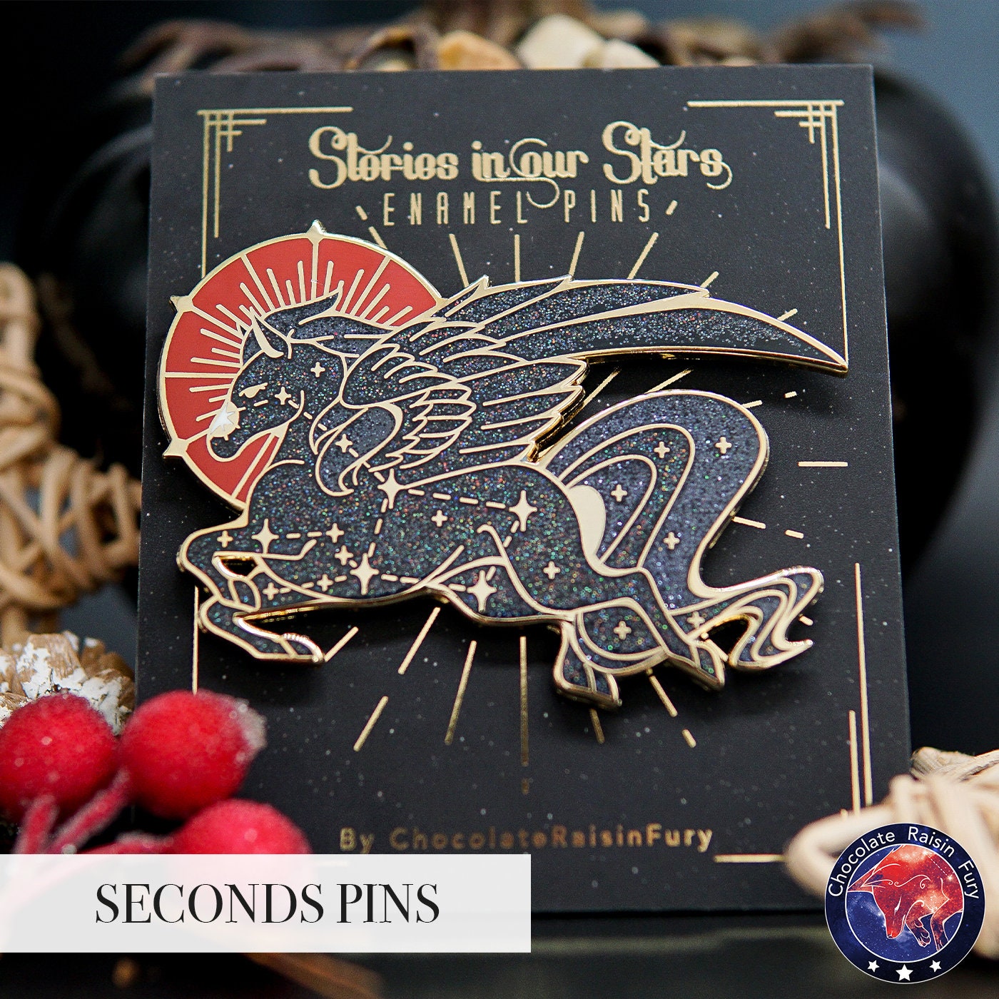 Pegasus Constellation **SECONDS** Enamel Pin