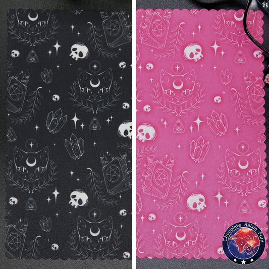 Witchy cat - Double Sided 18cm Lens Cleaning Cloth