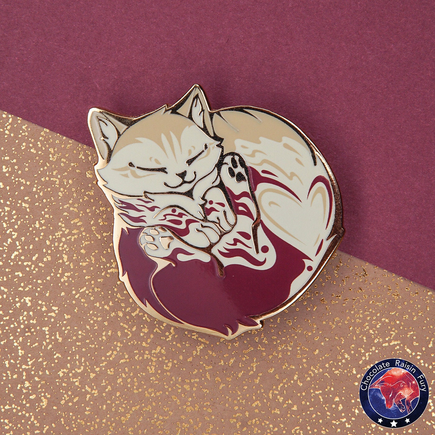 Pluto Cat Planet Enamel Pin