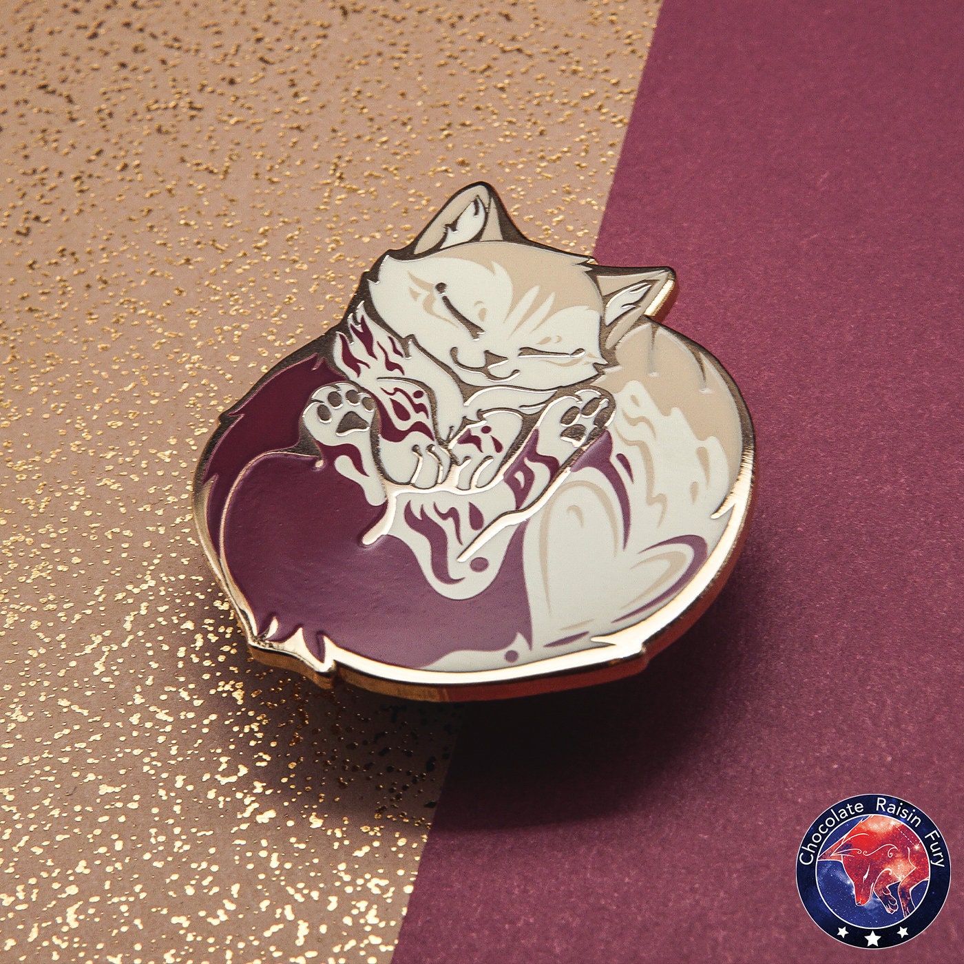 Pluto Cat Planet Enamel Pin