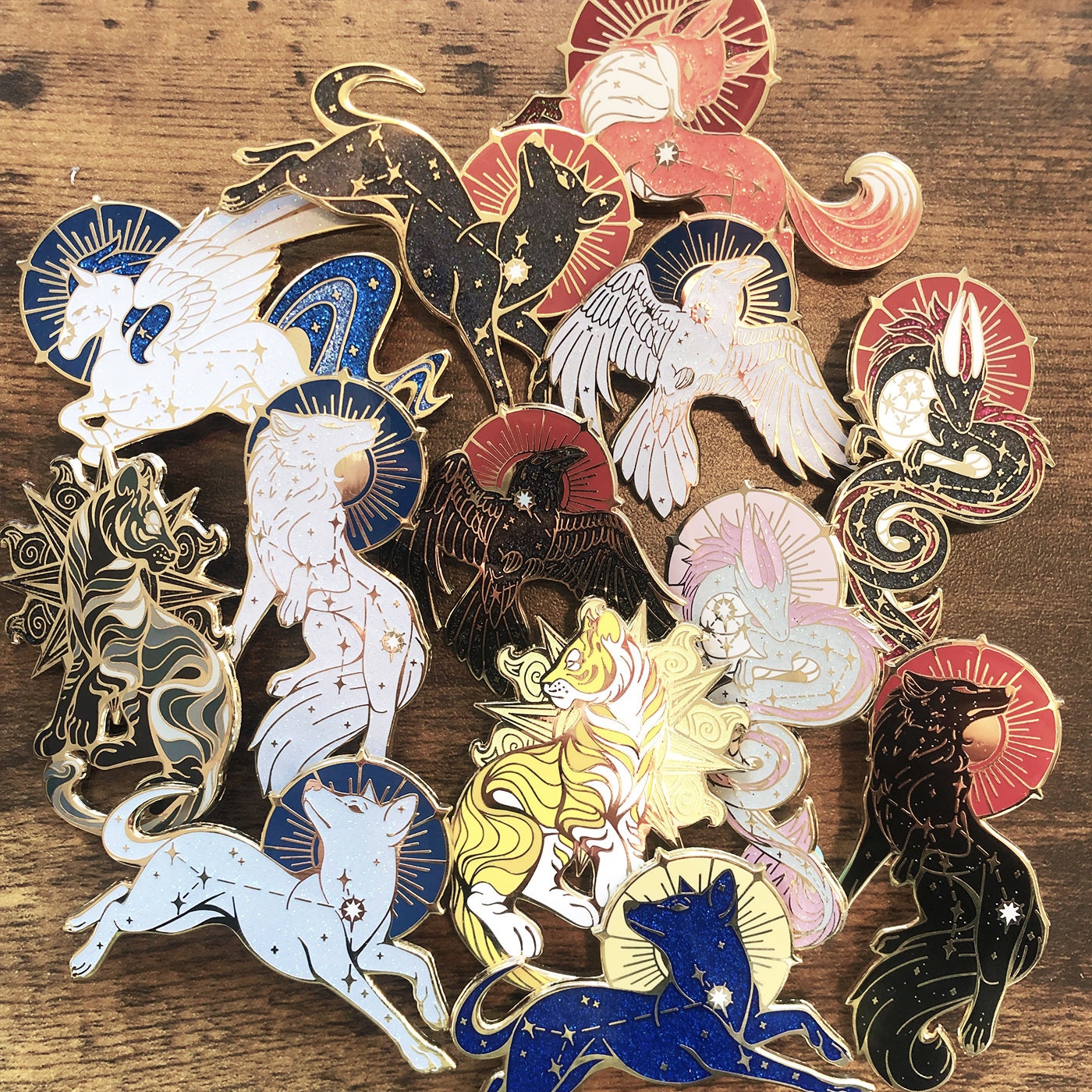 Random SECONDS Costellation Enamel Pin! - Enamel Pin, Mystery bag, Pin bage, Pins, Fox Pin, Fox Enamel Pin
