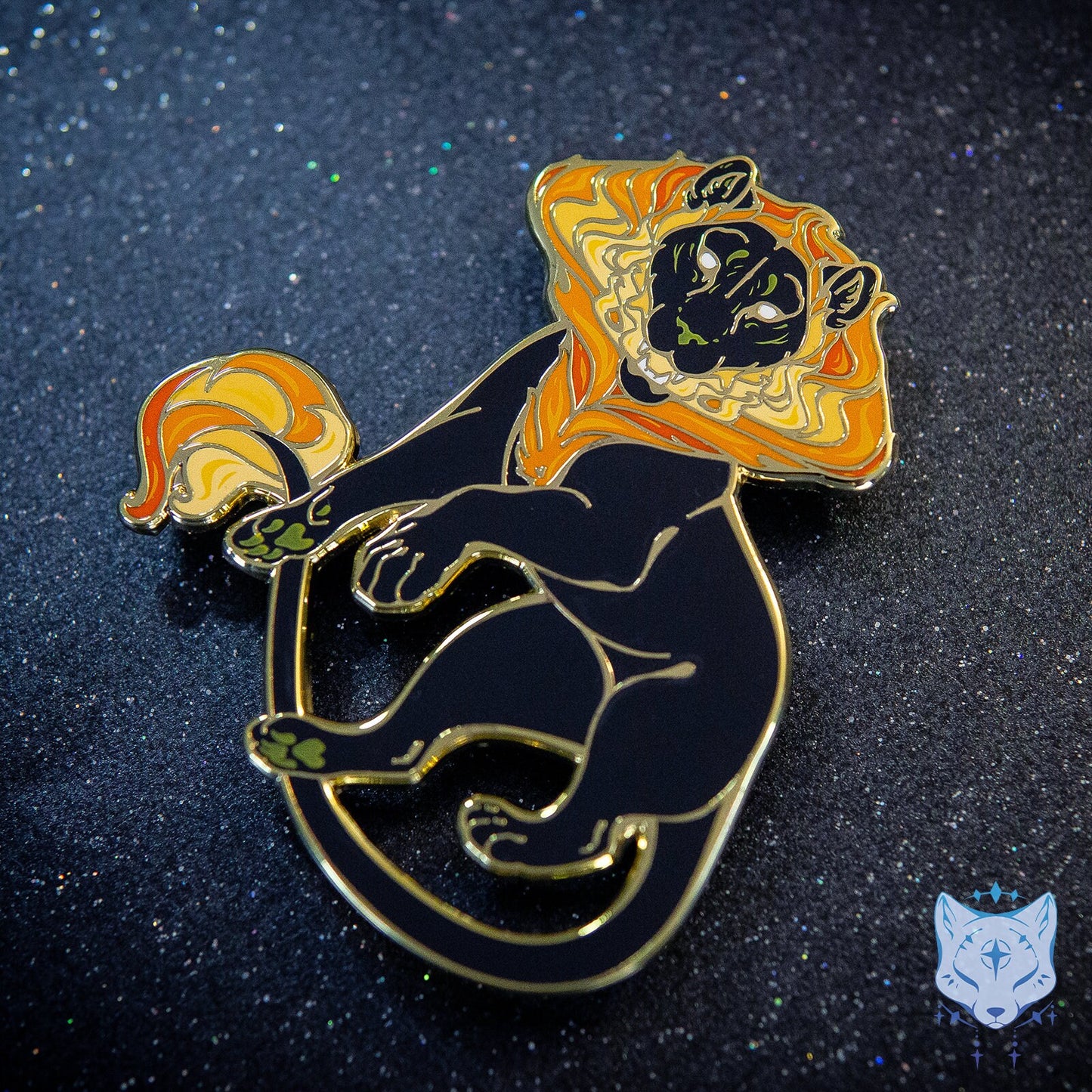 Black Hole Cat Planet Pin - 2.75" Space Cat enamel pin