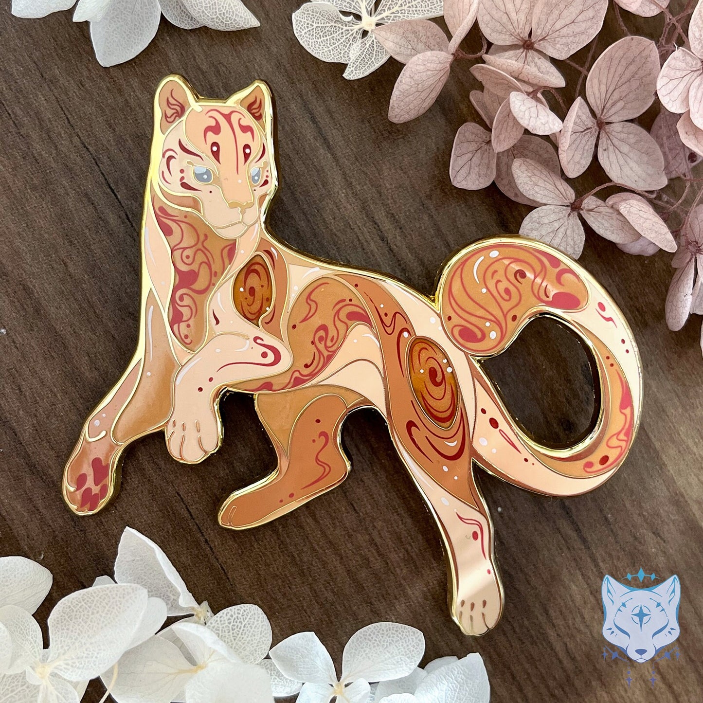 Jupiter Cat Planet Pin - 69.85mm / 2.75" Space Cat enamel pin