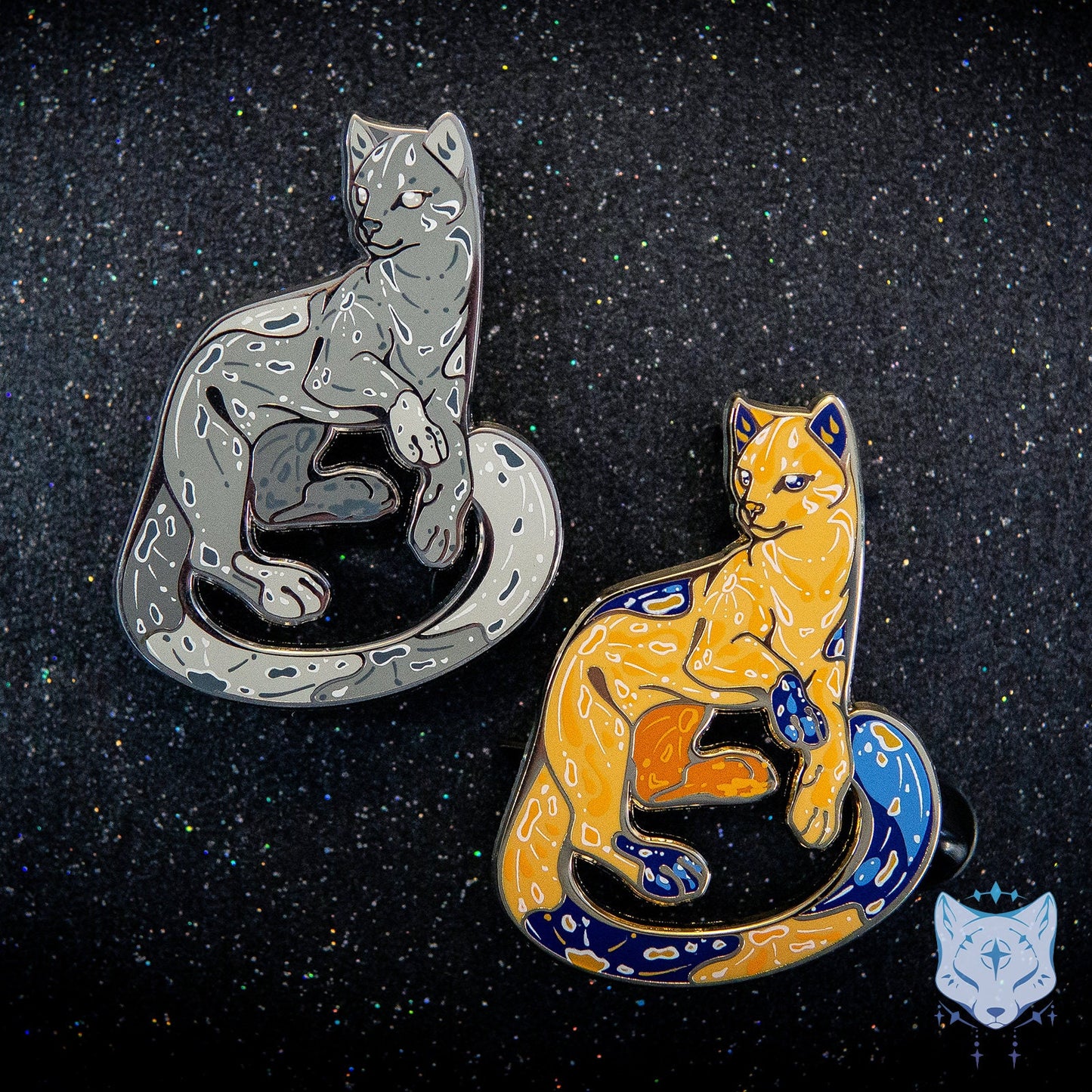 Mercury Cat Planet Pin - 55mm / 2.16" Space Cat enamel pin