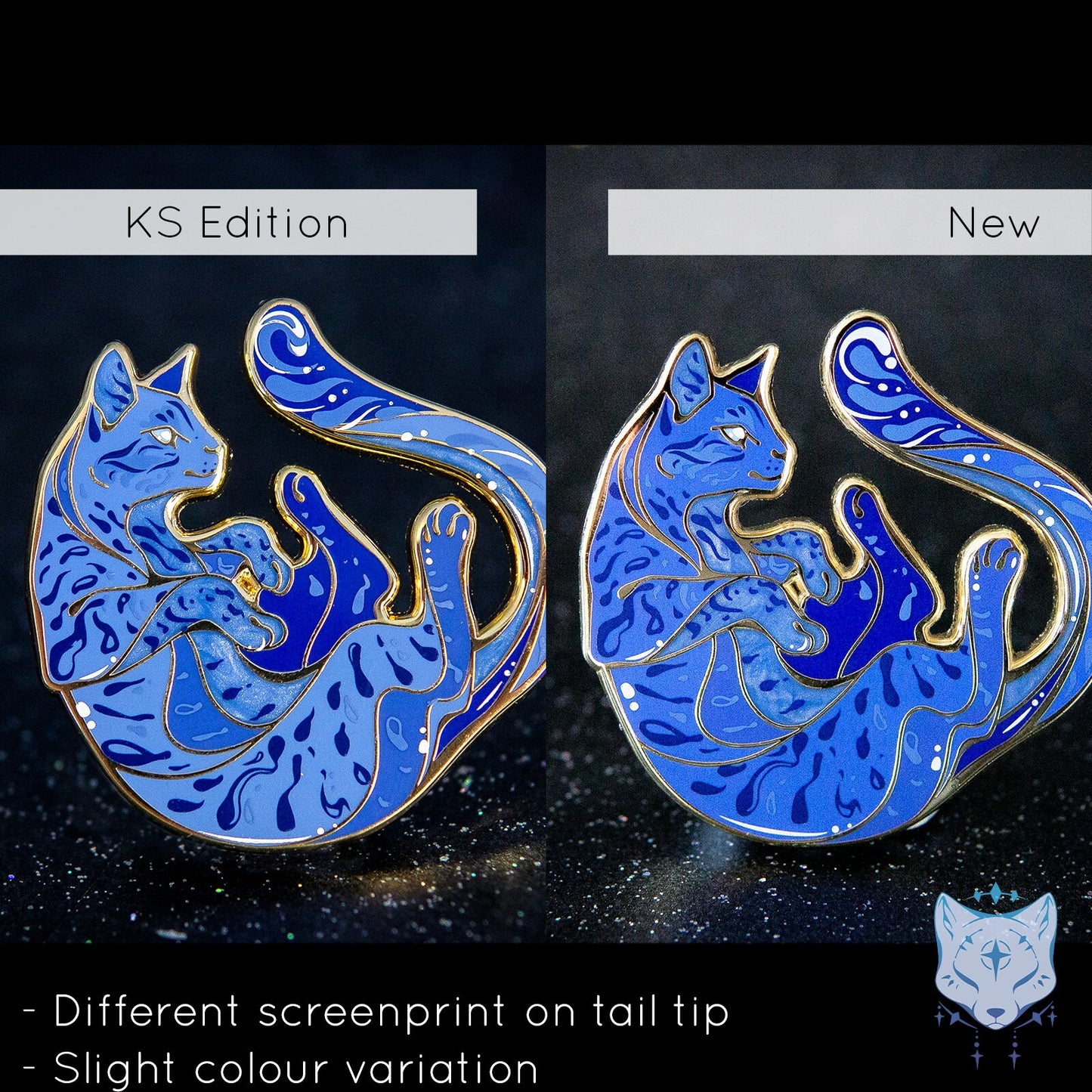 Neptune (KS Edition) Cat Planet Pin - 45mm / 1.77" Space Cat enamel pin