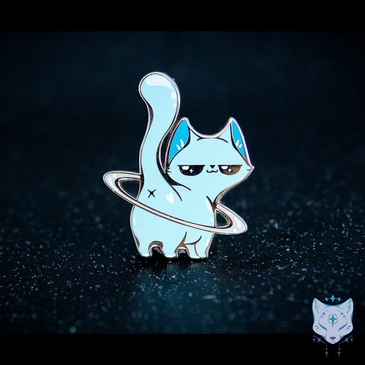 Ur-An*s Cat Planet Pin - 40mm / 1.57" Space Cat enamel pin