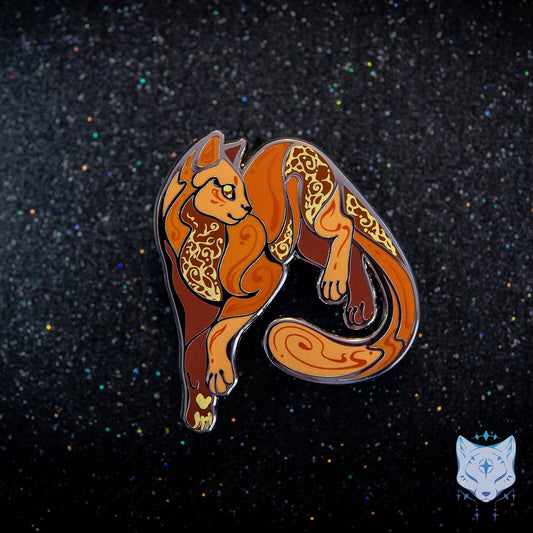 Venus Un-Clouded Cat Planet Pin - 45mm / 1.77" Space Cat enamel pin