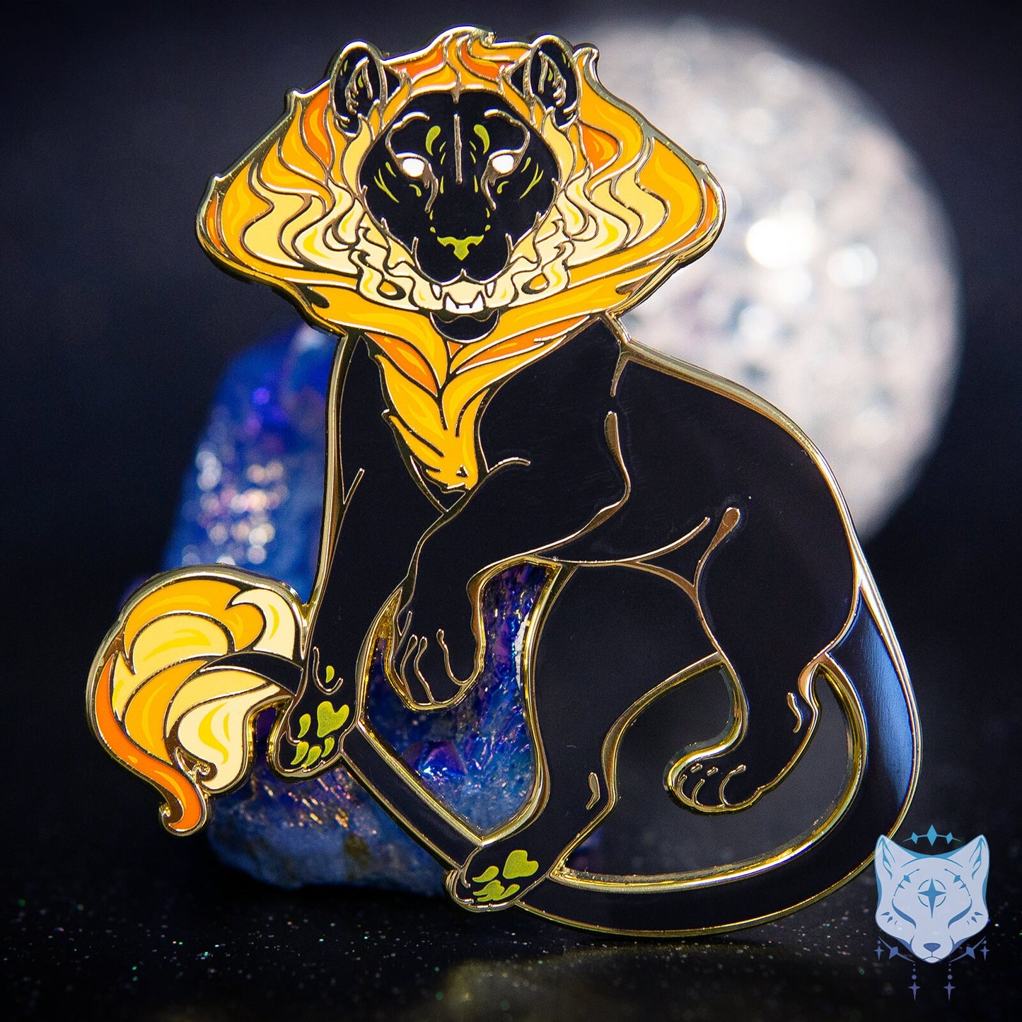 Black Hole Cat Planet Pin - 2.75" Space Cat enamel pin