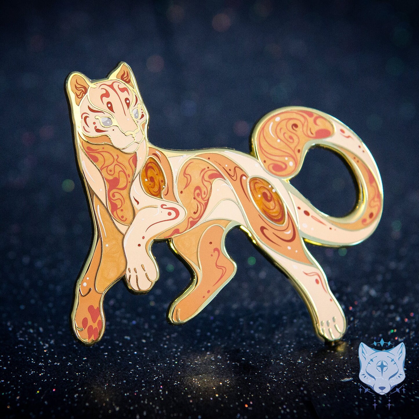Jupiter Cat Planet Pin - 69.85mm / 2.75" Space Cat enamel pin