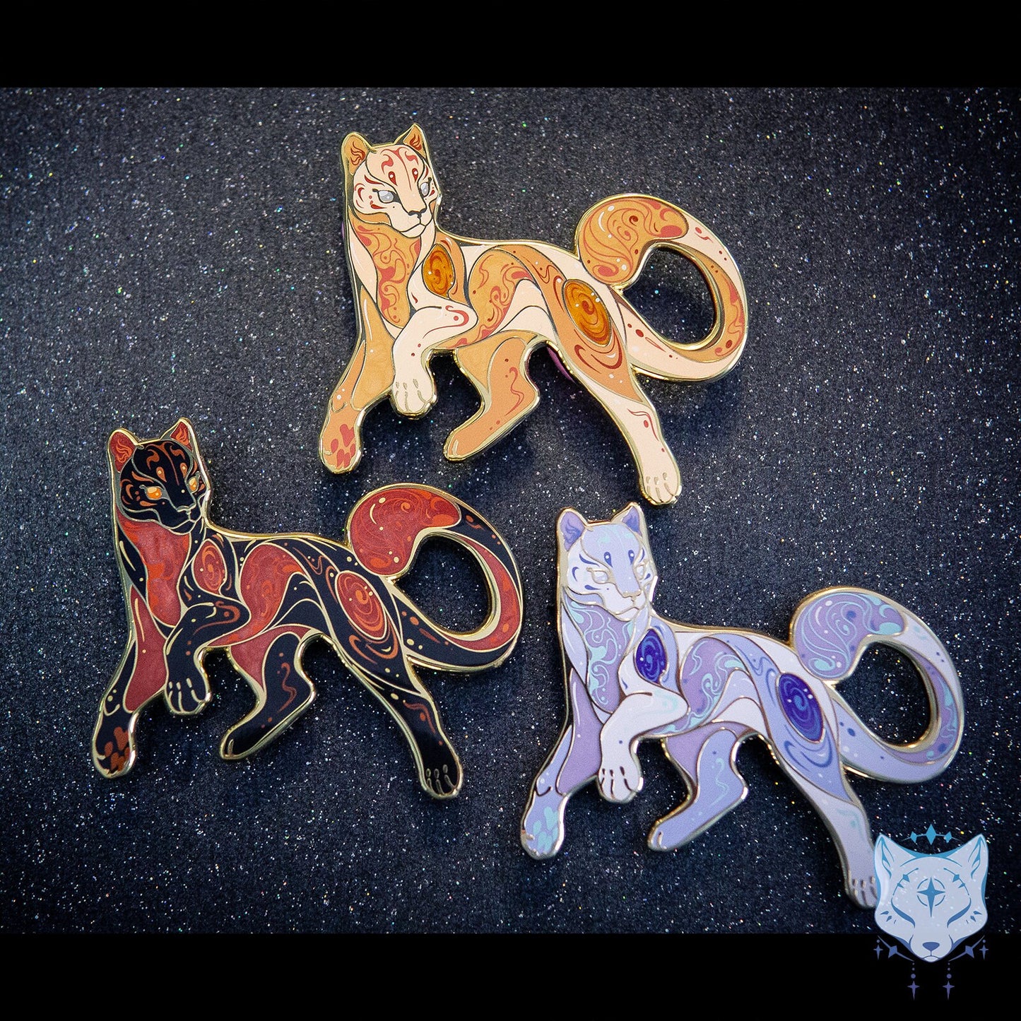 Jupiter Cat Planet Pin - 69.85mm / 2.75" Space Cat enamel pin