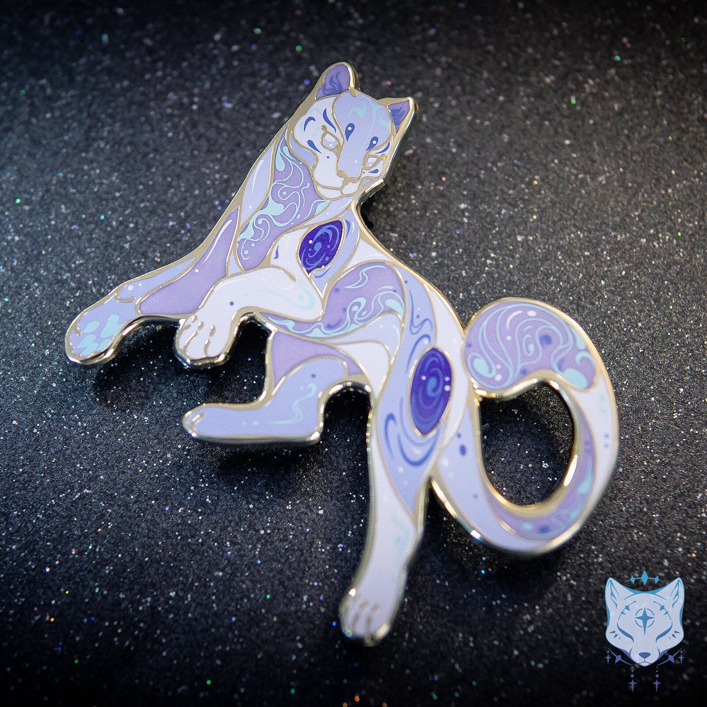 Jupiter Ultraviolet Cat Planet Pin -  69.85mm / 2.75" Space Cat enamel pin