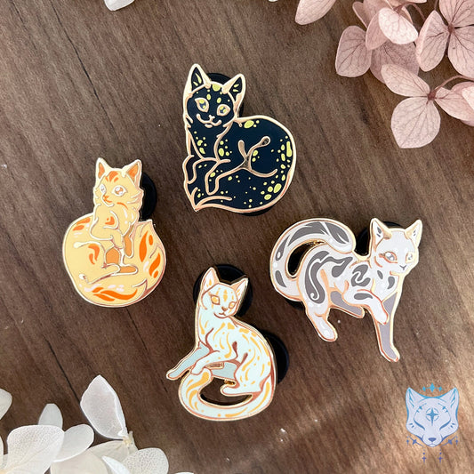 Jupiter's Moons Cat Planet Pins - 1" Mini Space Cat enamel pins