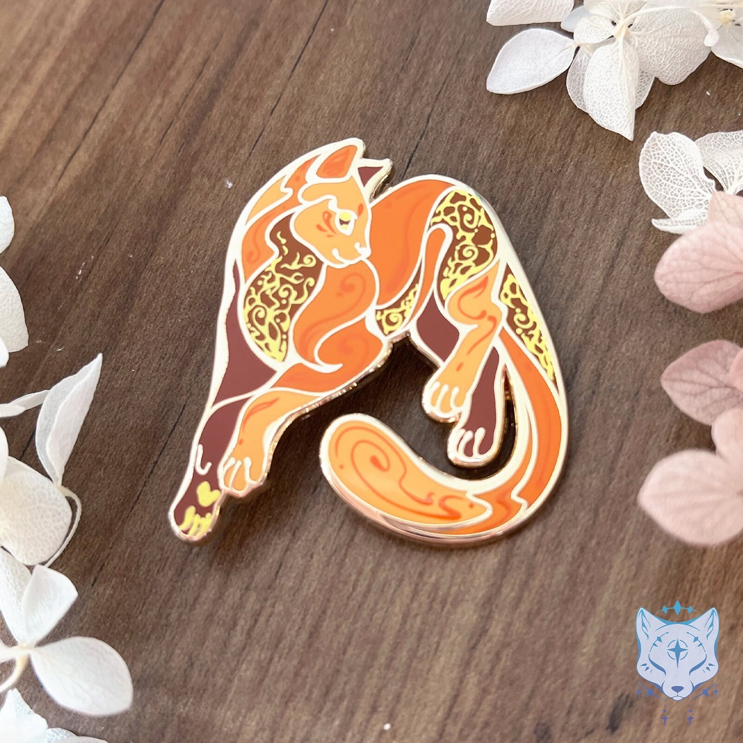 Venus Un-Clouded Cat Planet Pin - 45mm / 1.77" Space Cat enamel pin