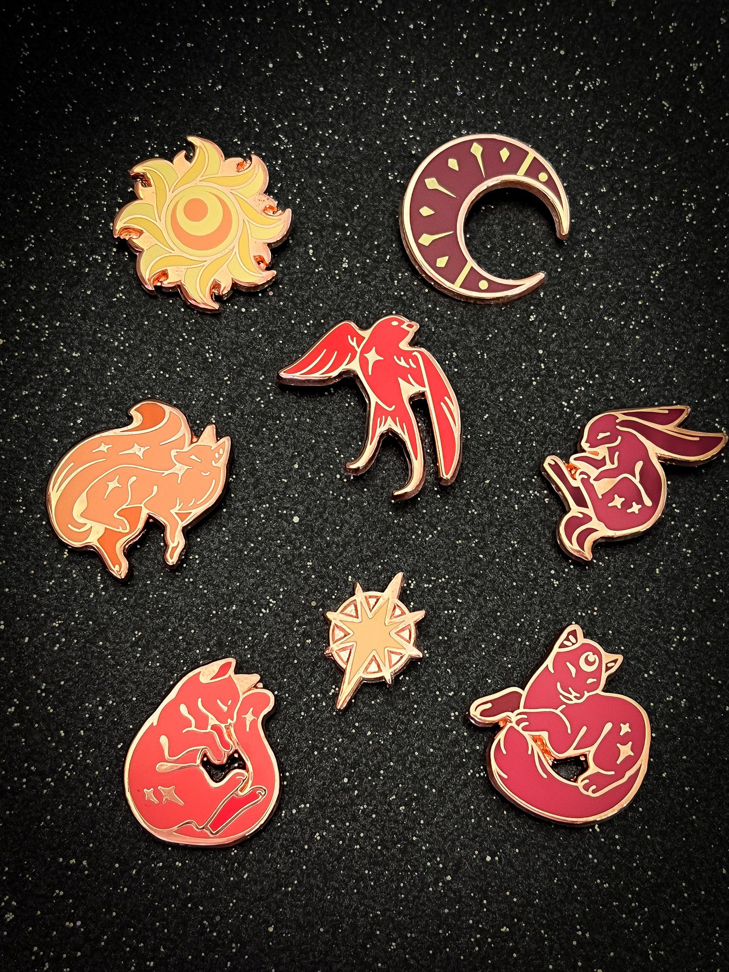 MilkyWay Dawn Koi Pin - 3.5" Pearlescent & screen-printed space pins (seconds grade)