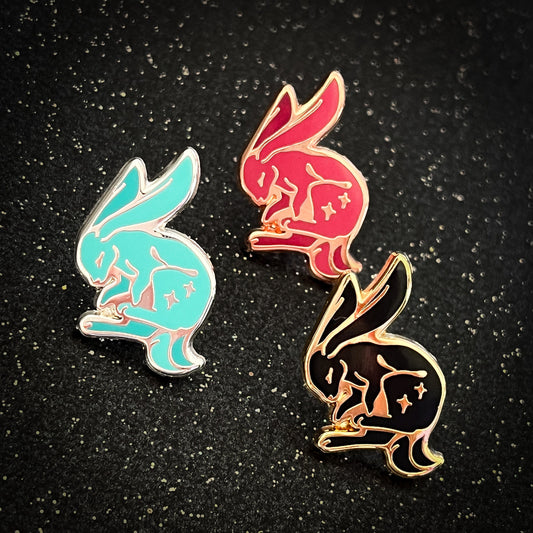 MilkyWay Rabbit Mini Pins - 0.75" Mini Space pins