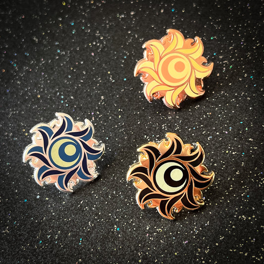 MilkyWay Sun Mini Pins - 0.75" Mini Space pins