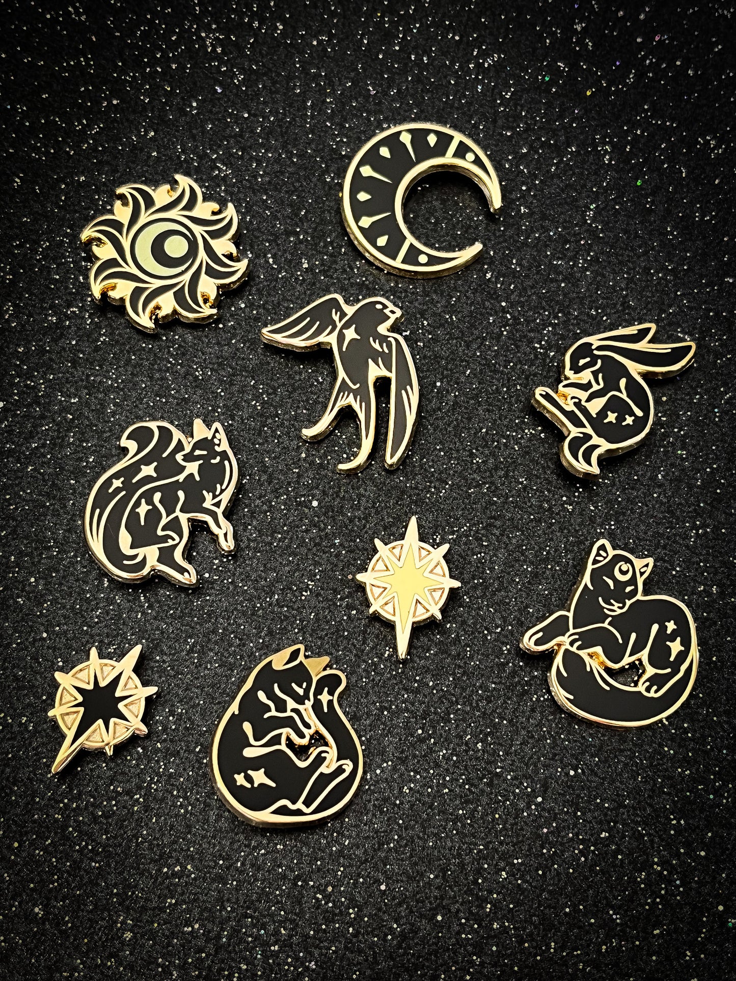 MilkyWay Cat Mini Pins - 0.75" Mini Space pins