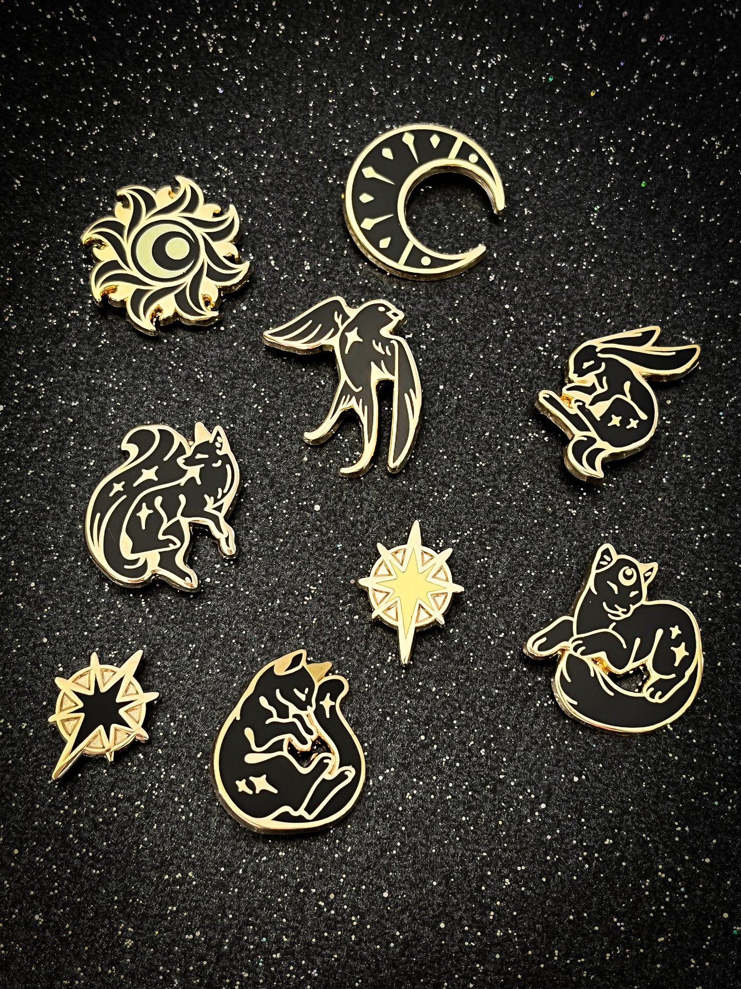 MilkyWay Bird Mini Pins - 0.75" Mini Space pins