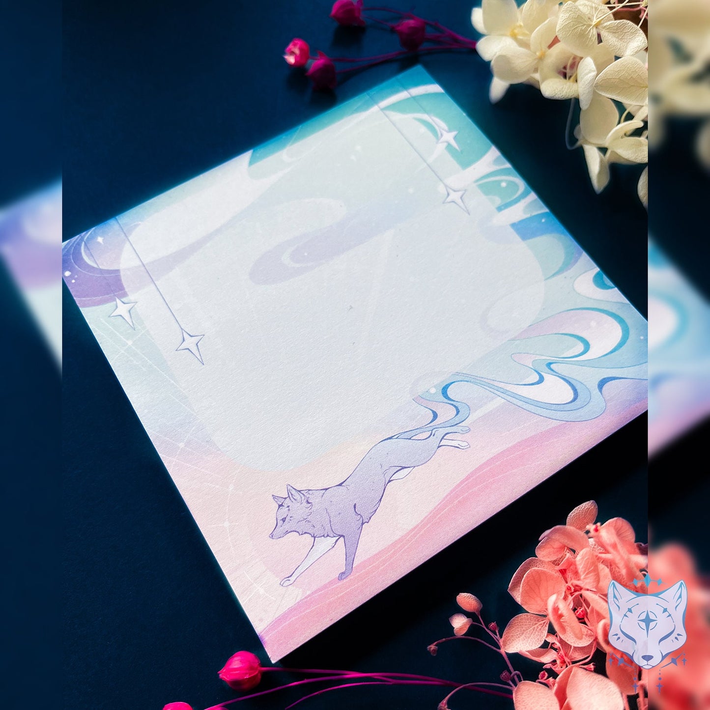 Square 10x10cm Starry Fox Notepad