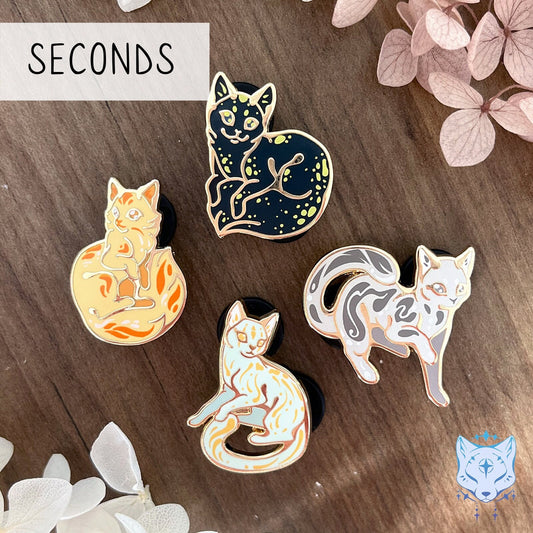 Jupiter's Moons Cat Planet SECONDS Pins - 1" Mini Space Cat enamel pins