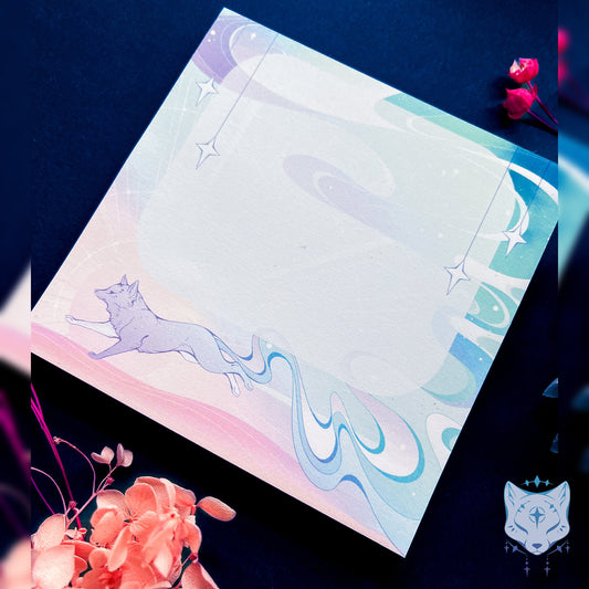 Square 10x10cm Starry Fox Notepad