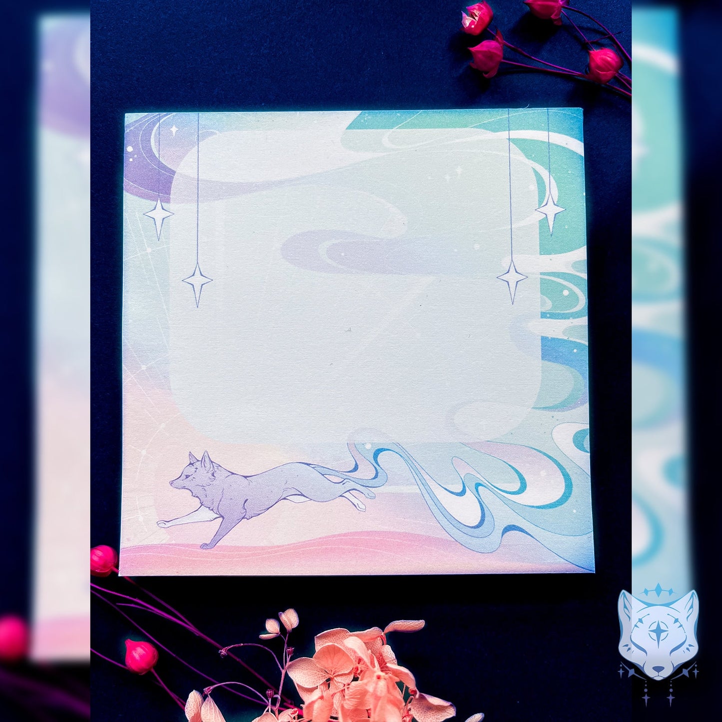 Square 10x10cm Starry Fox Notepad