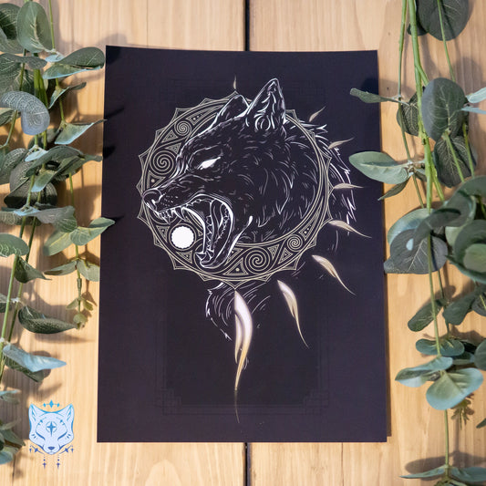 Devour the Sun & Moon - A4 Silver Foil Prints