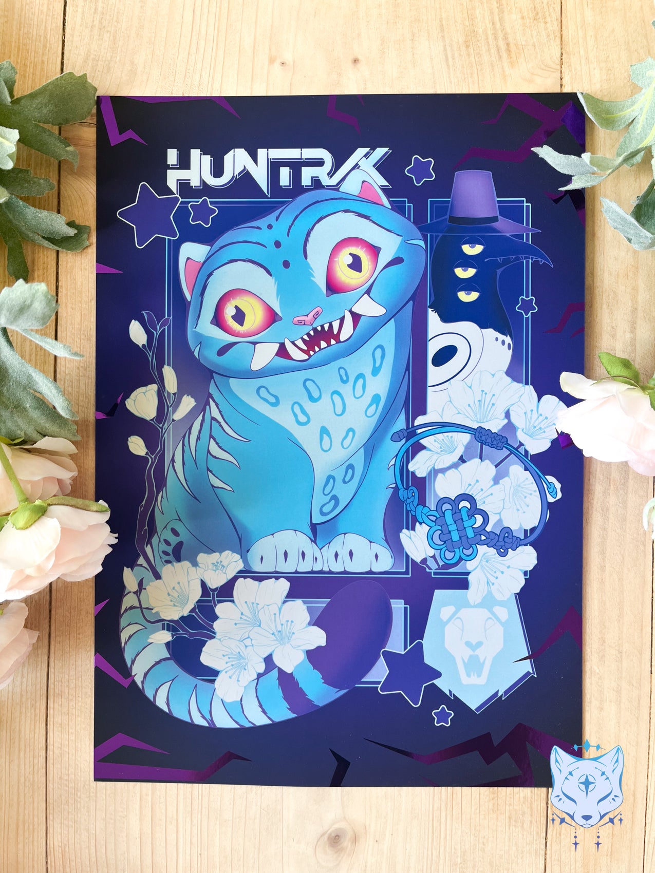 Depry & Birdy | Violet foil A4 art print