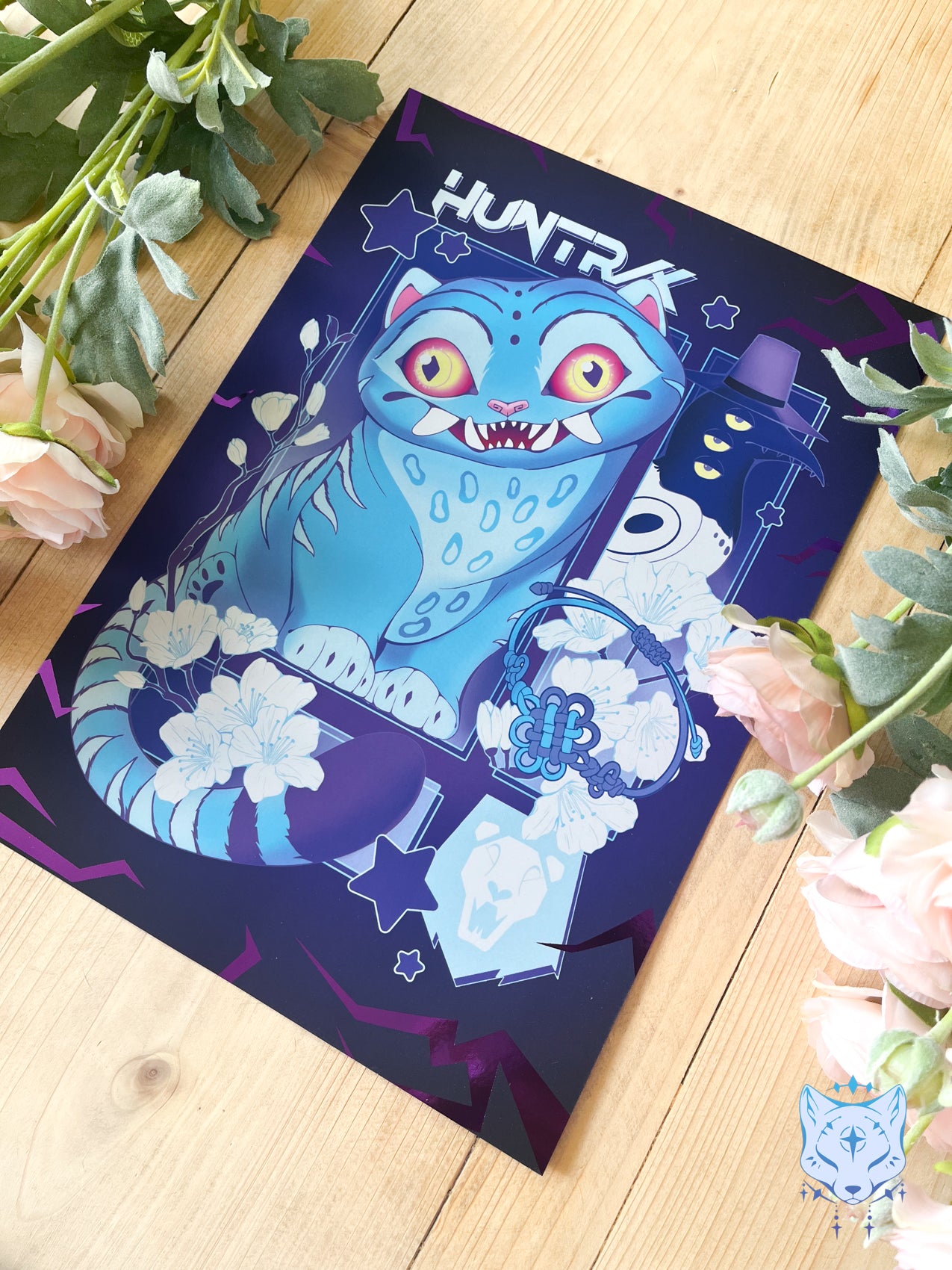 Depry & Birdy | Violet foil A4 art print