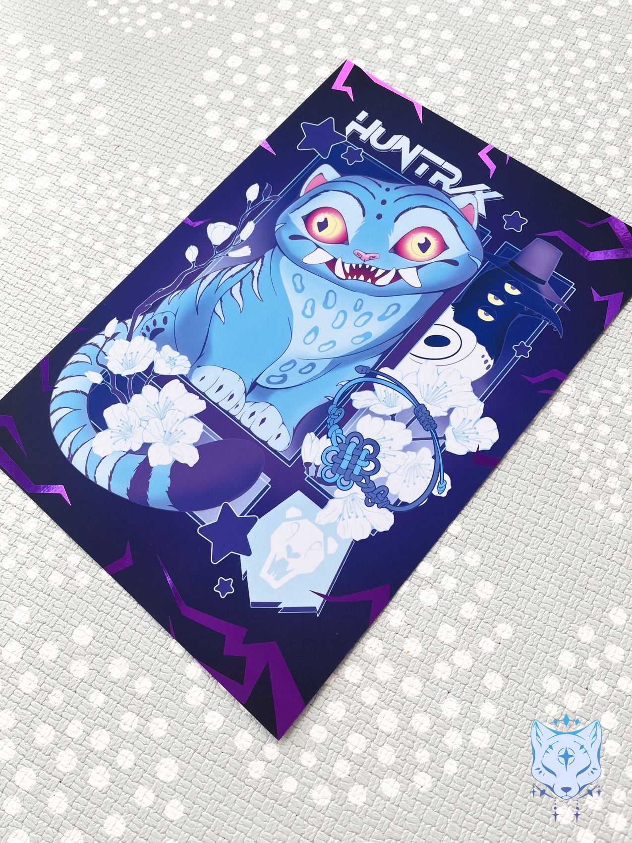 Depry & Birdy | Violet foil A4 art print
