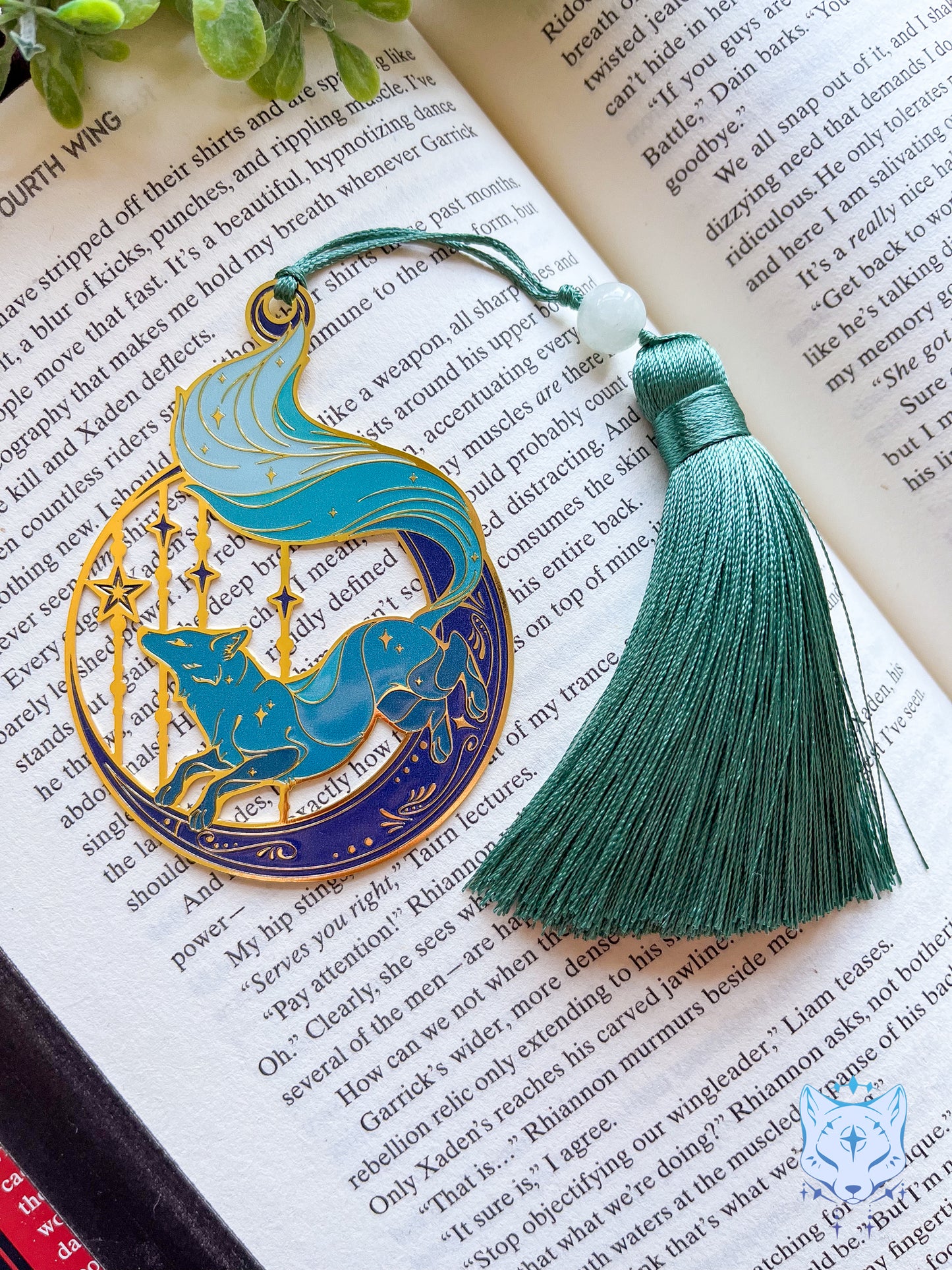 Circle Fox Bookmark | Teal