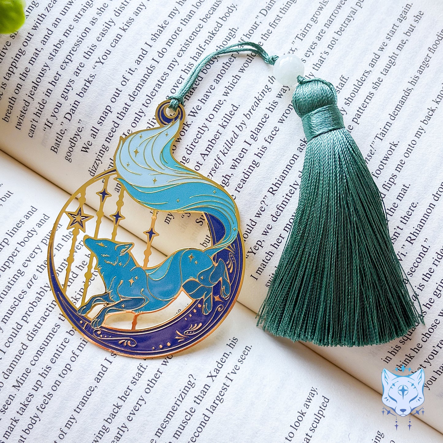 Circle Fox Bookmark | Teal