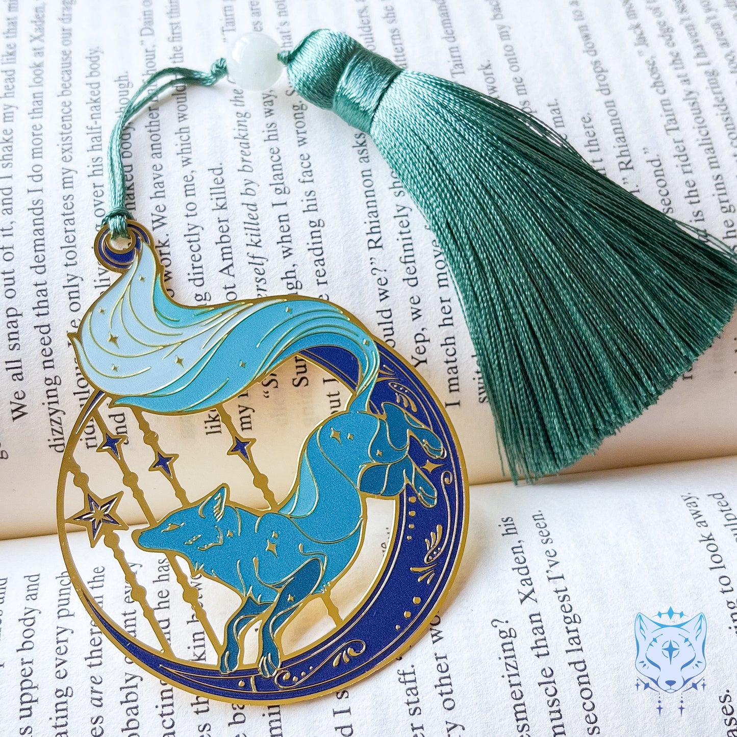 Circle Fox Bookmark | Teal