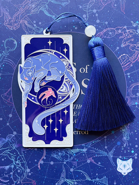 North Star Cat Bookmark | Blue/White