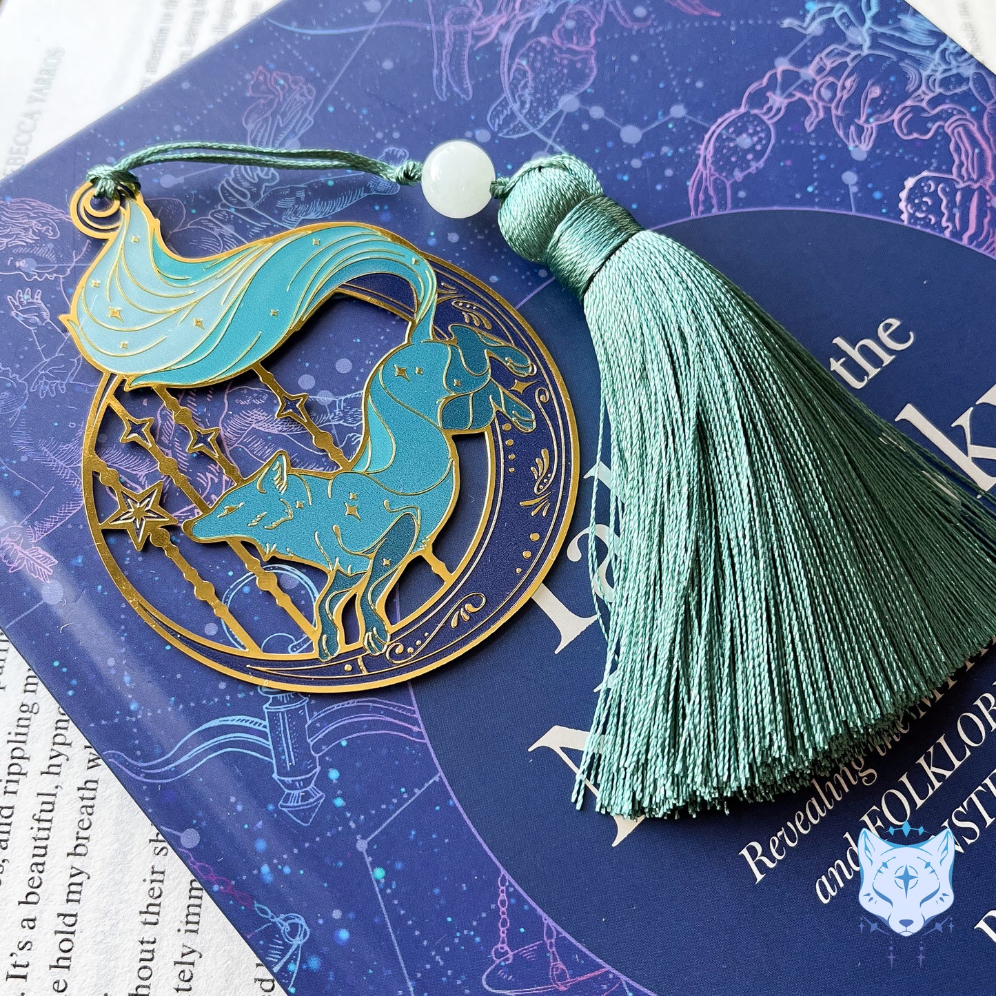 Circle Fox Bookmark | Teal