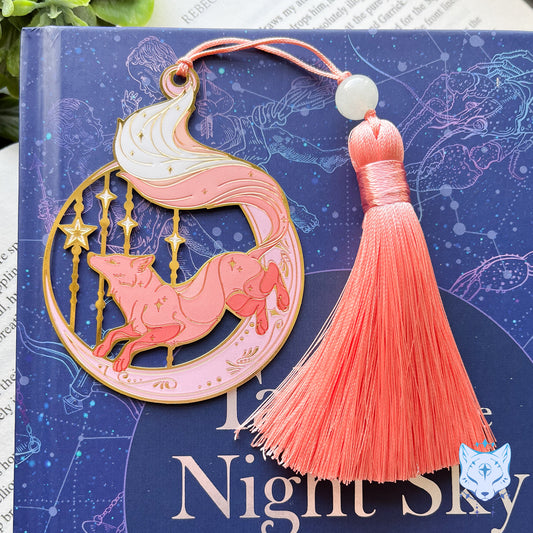 Circle Fox Bookmark | Peach