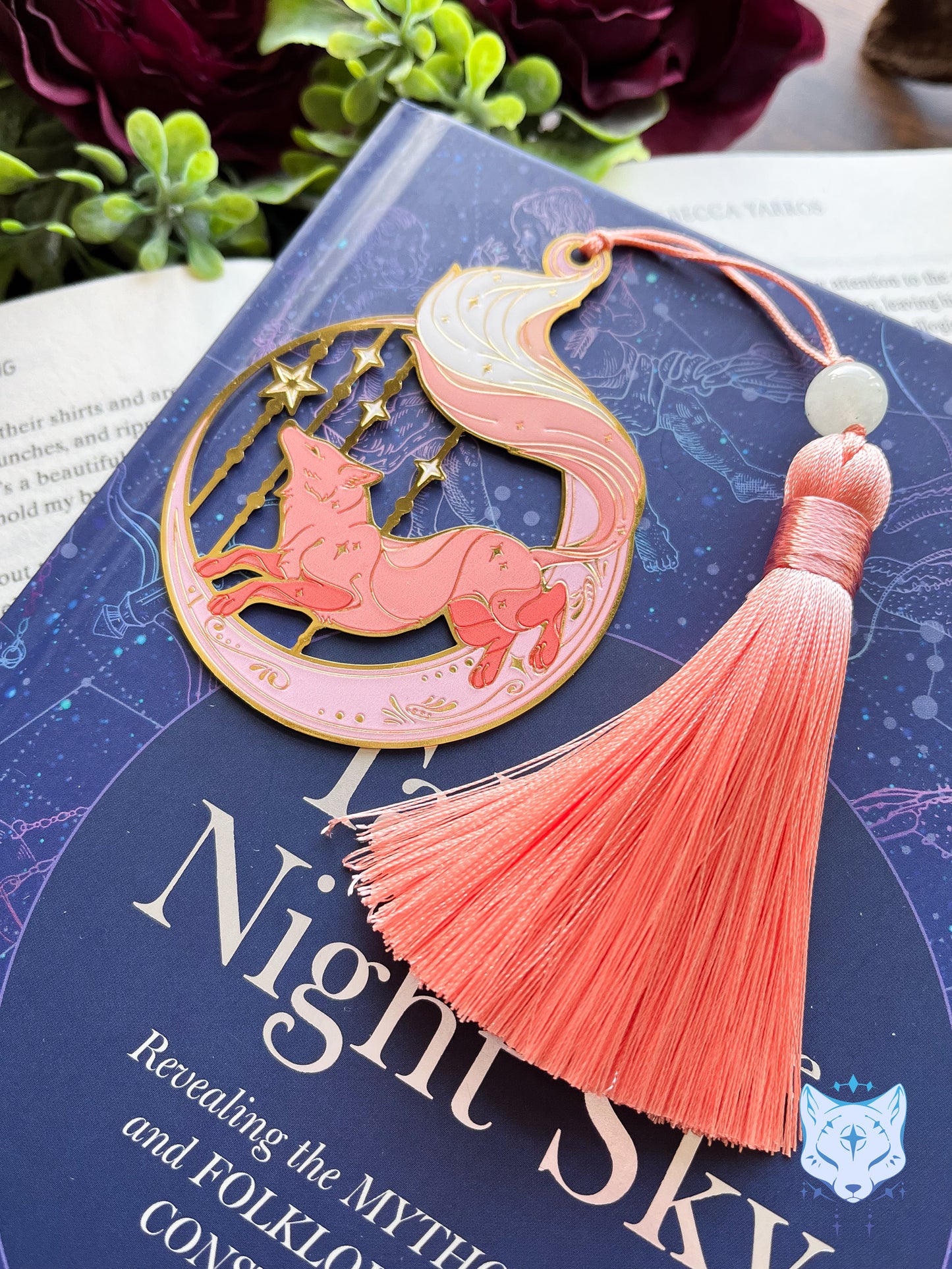 Circle Fox Bookmark | Peach