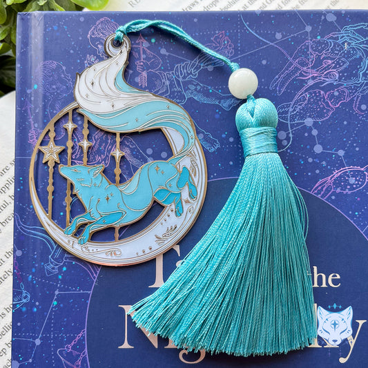 Circle Fox Bookmark | Blue