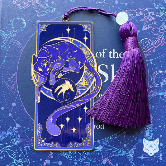 North Star Cat Bookmark | Purple