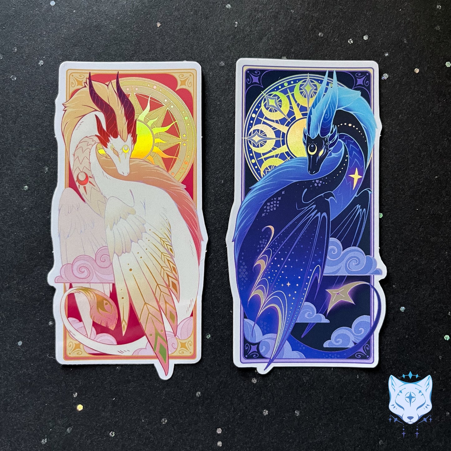 Dragon Holographic Stickers | 10cm tall