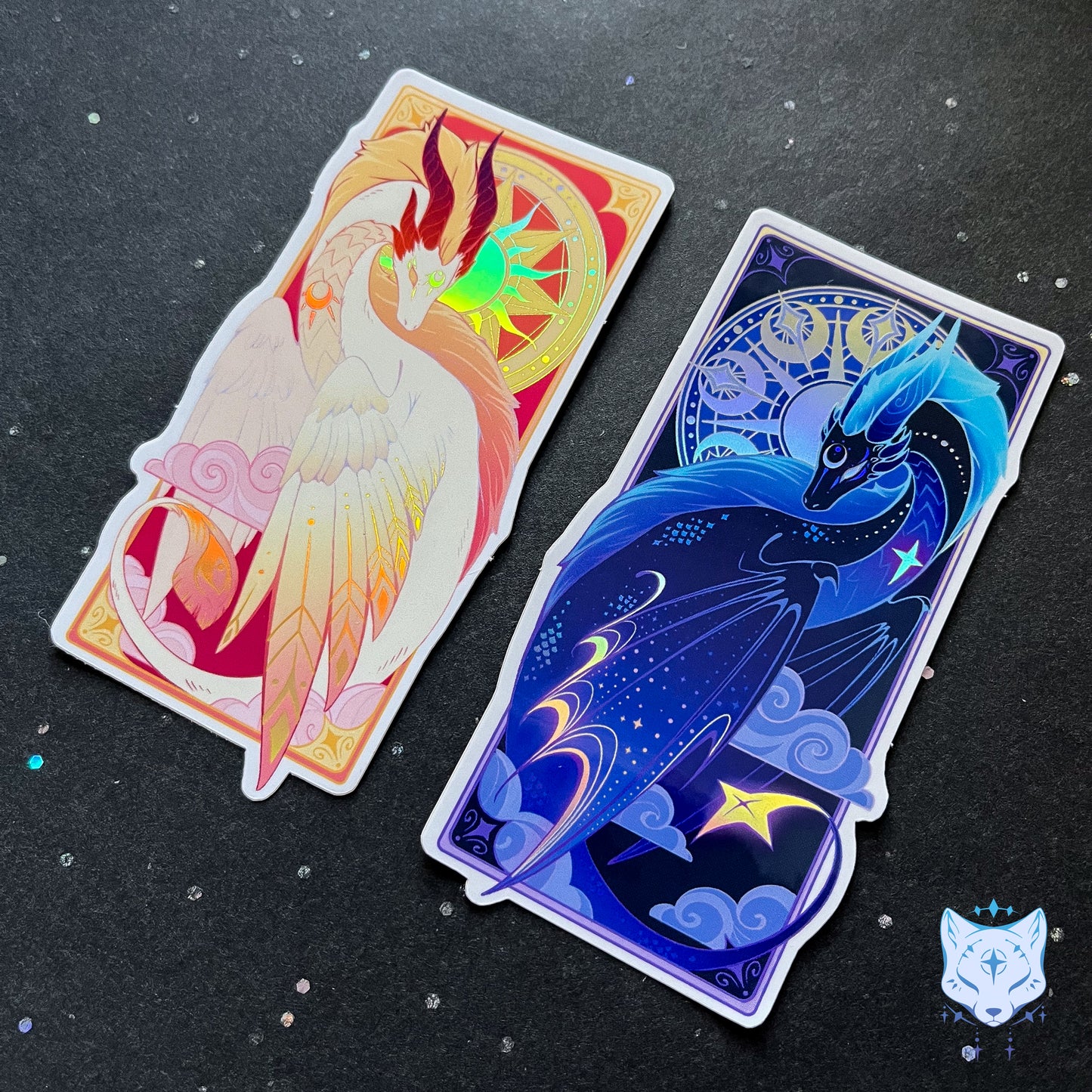 Dragon Holographic Stickers | 10cm tall