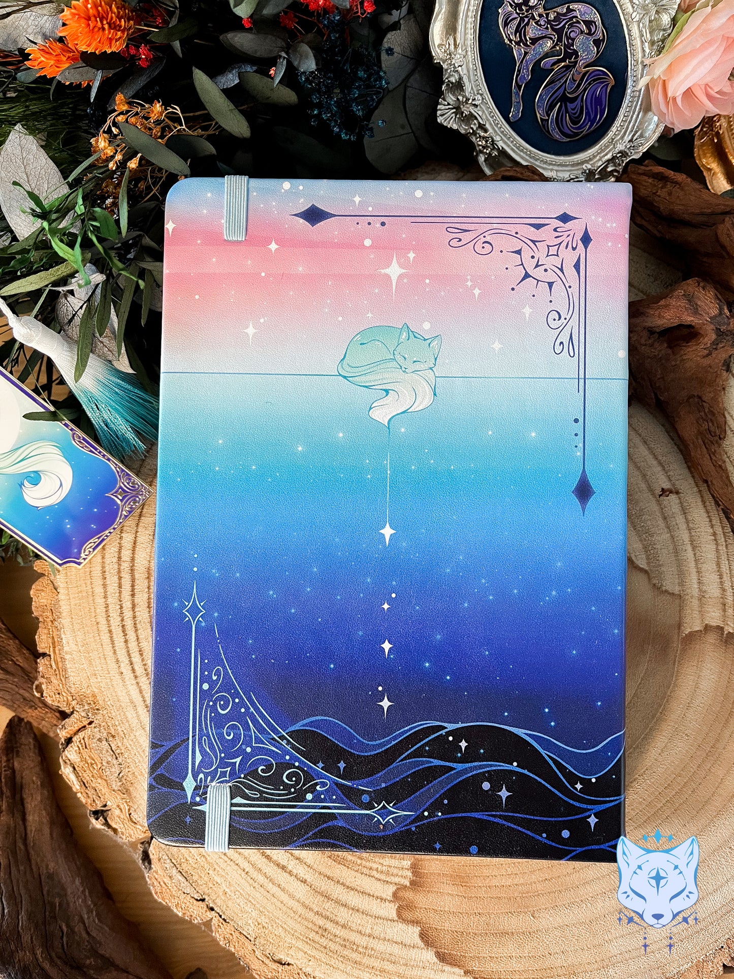 Celestial Fox Hardback PU Leather Notebook