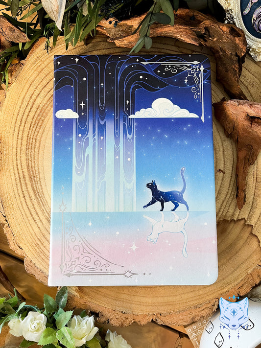 Celestial Cats - Hardback PU Leather Notebook