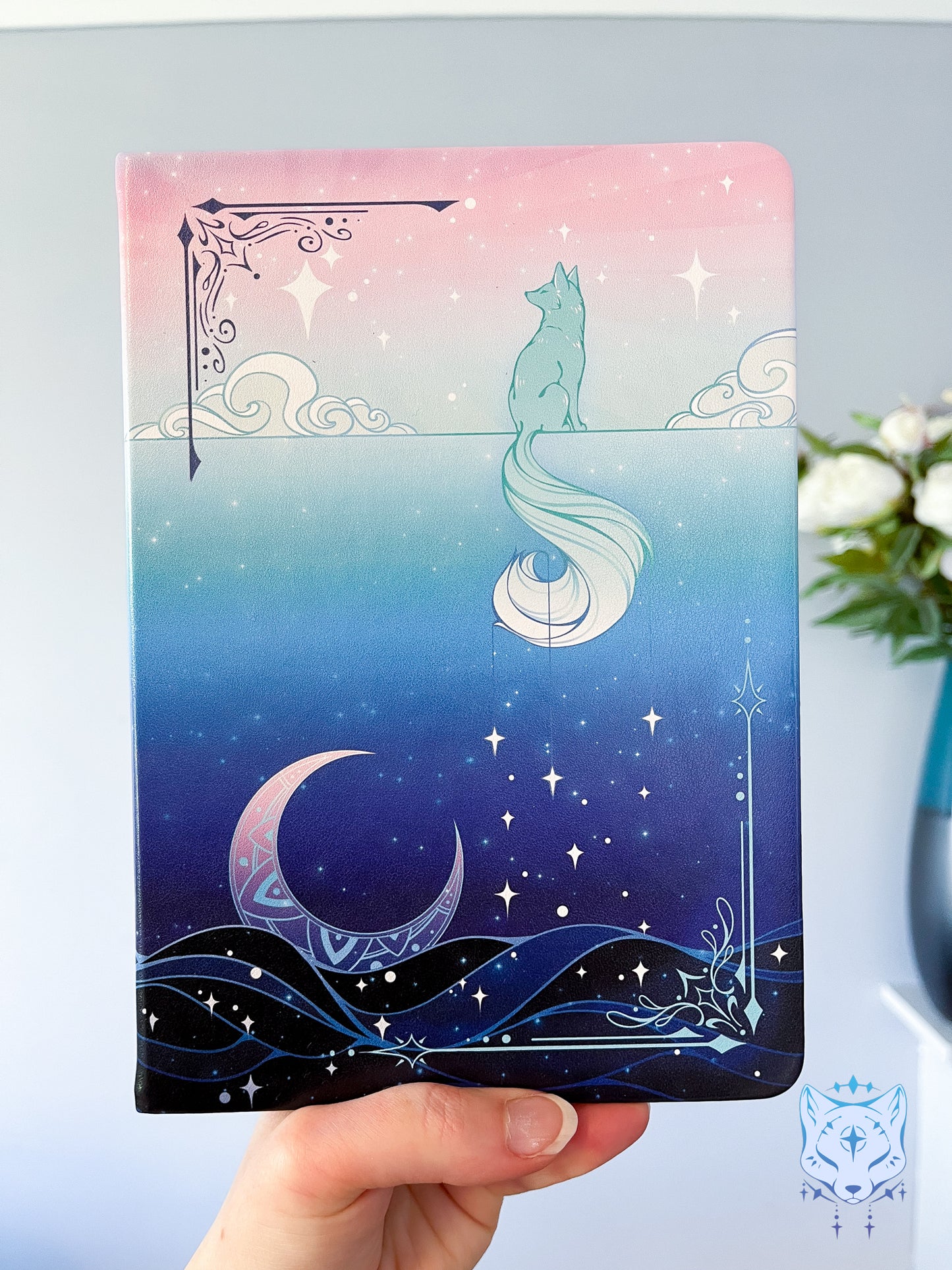 Celestial Fox Hardback PU Leather Notebook