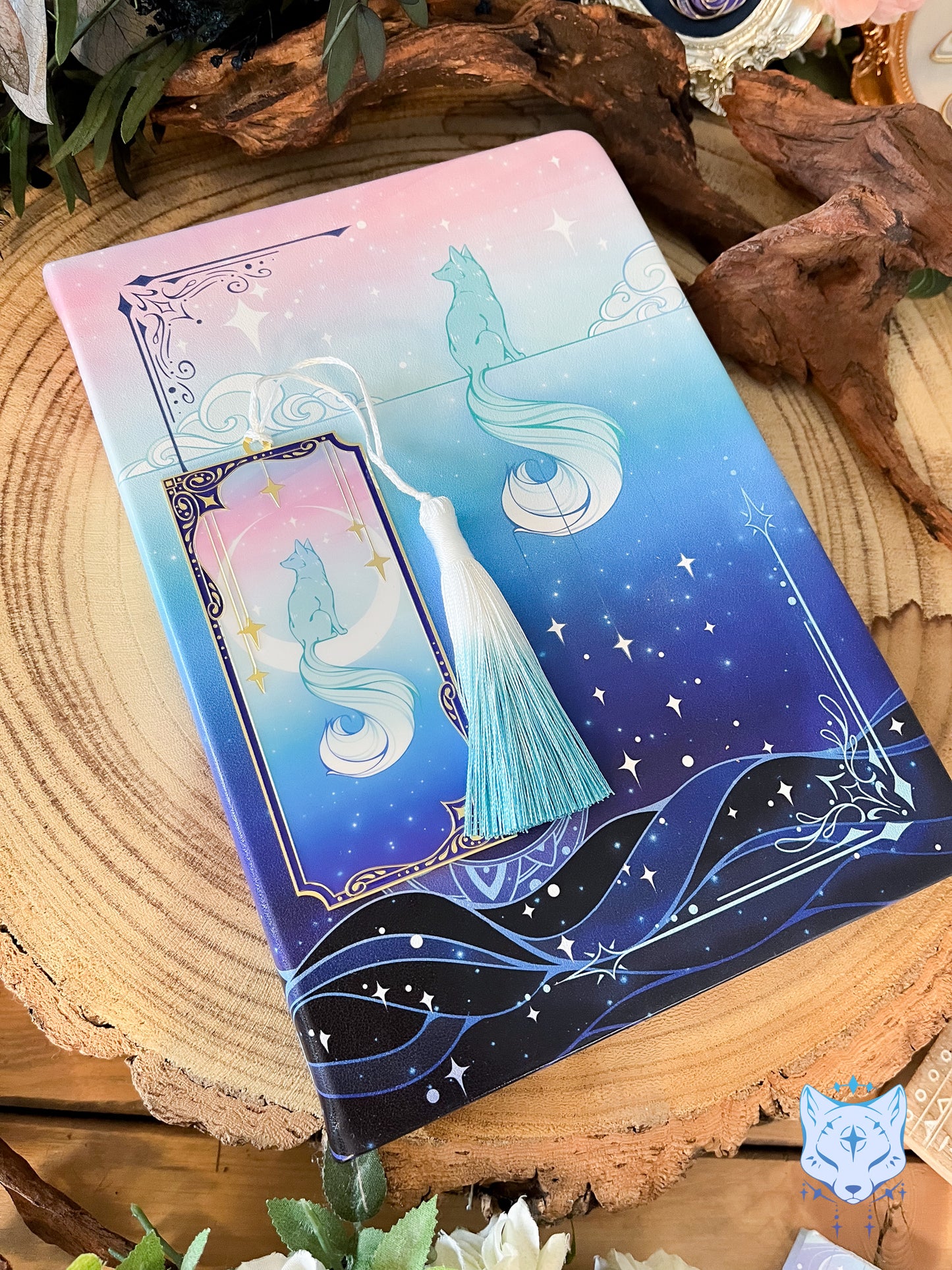 Celestial Fox Hardback PU Leather Notebook