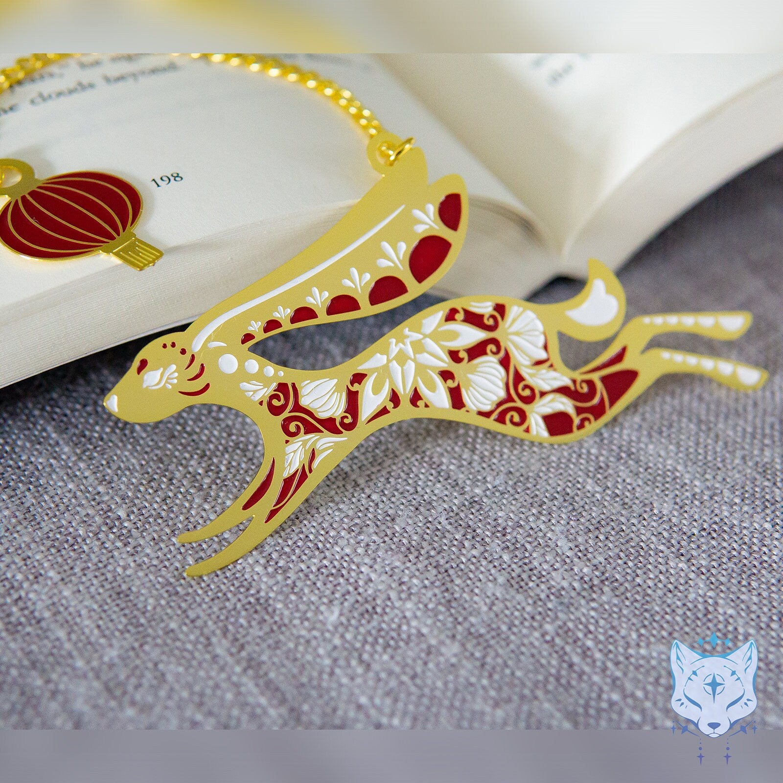 Floral Year of the Rabbit Metal Bookmark - LIMTED EDITION