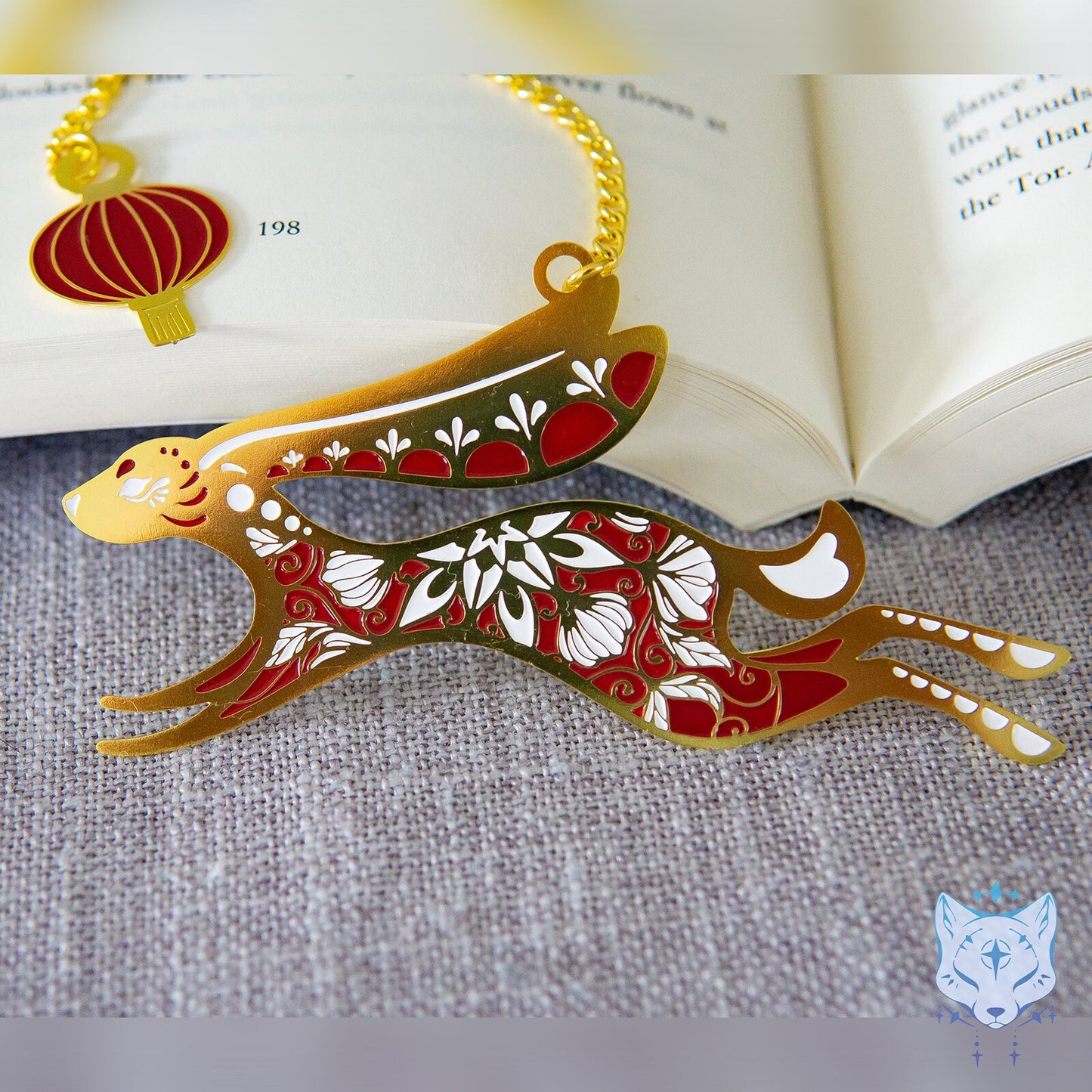 Floral Year of the Rabbit Metal Bookmark - LIMTED EDITION