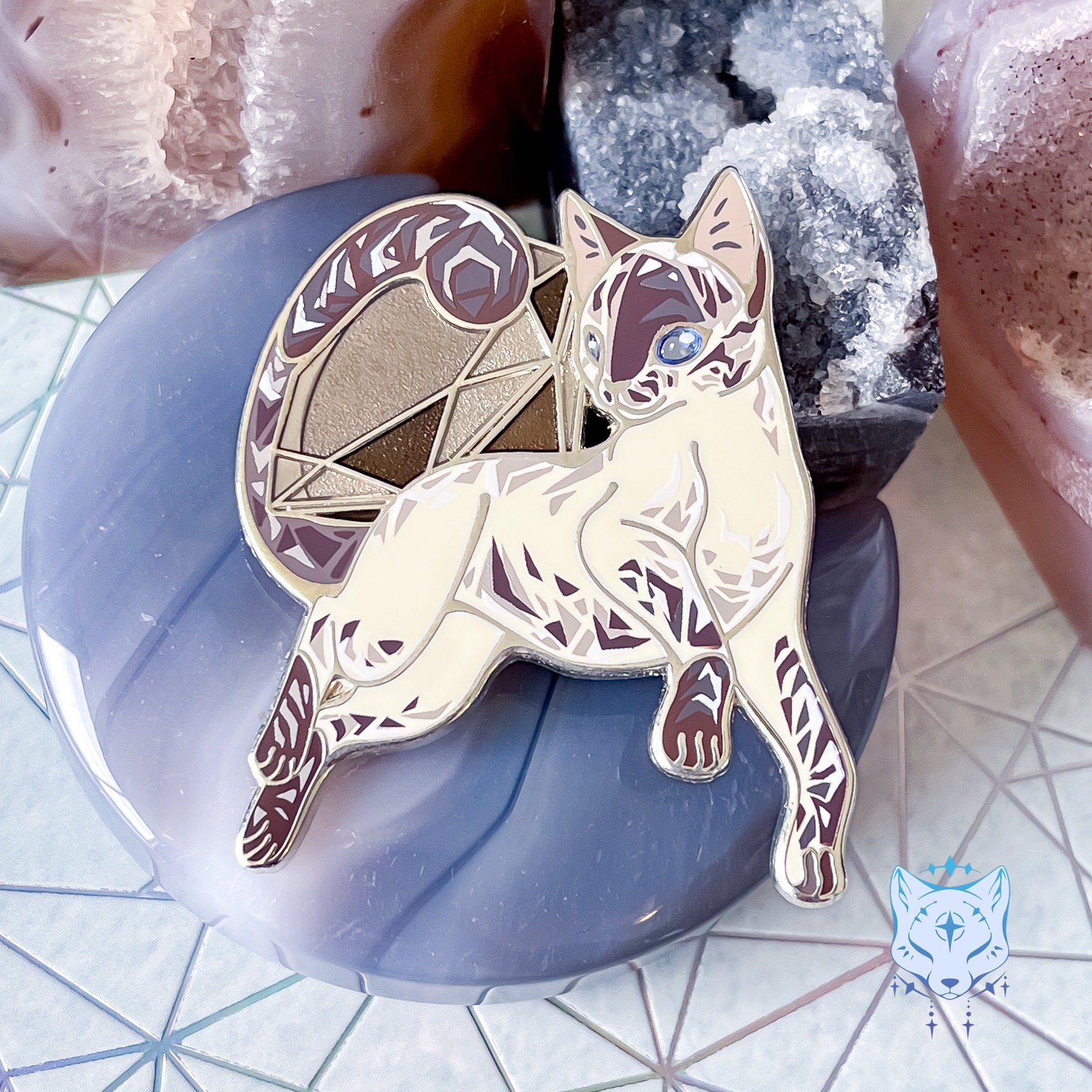 April Birthstone Pin - Diamond Cat Pin