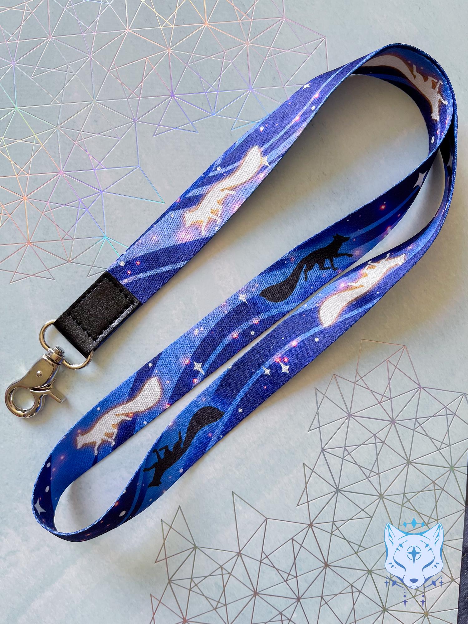 Celestial Fox | Lanyard made from eco recycled plastic | 90cm x 2cm